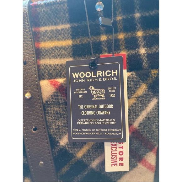 Woolrich John Rich Plaid Flannel Union Rever Reversible Tote Bag Nwt - Picture 7 of 9